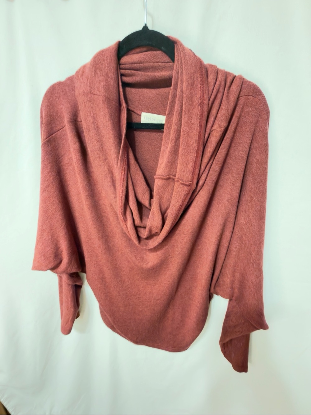 Taylor Jay Berry Multi wear cowl sweater burgundy size l/xl
